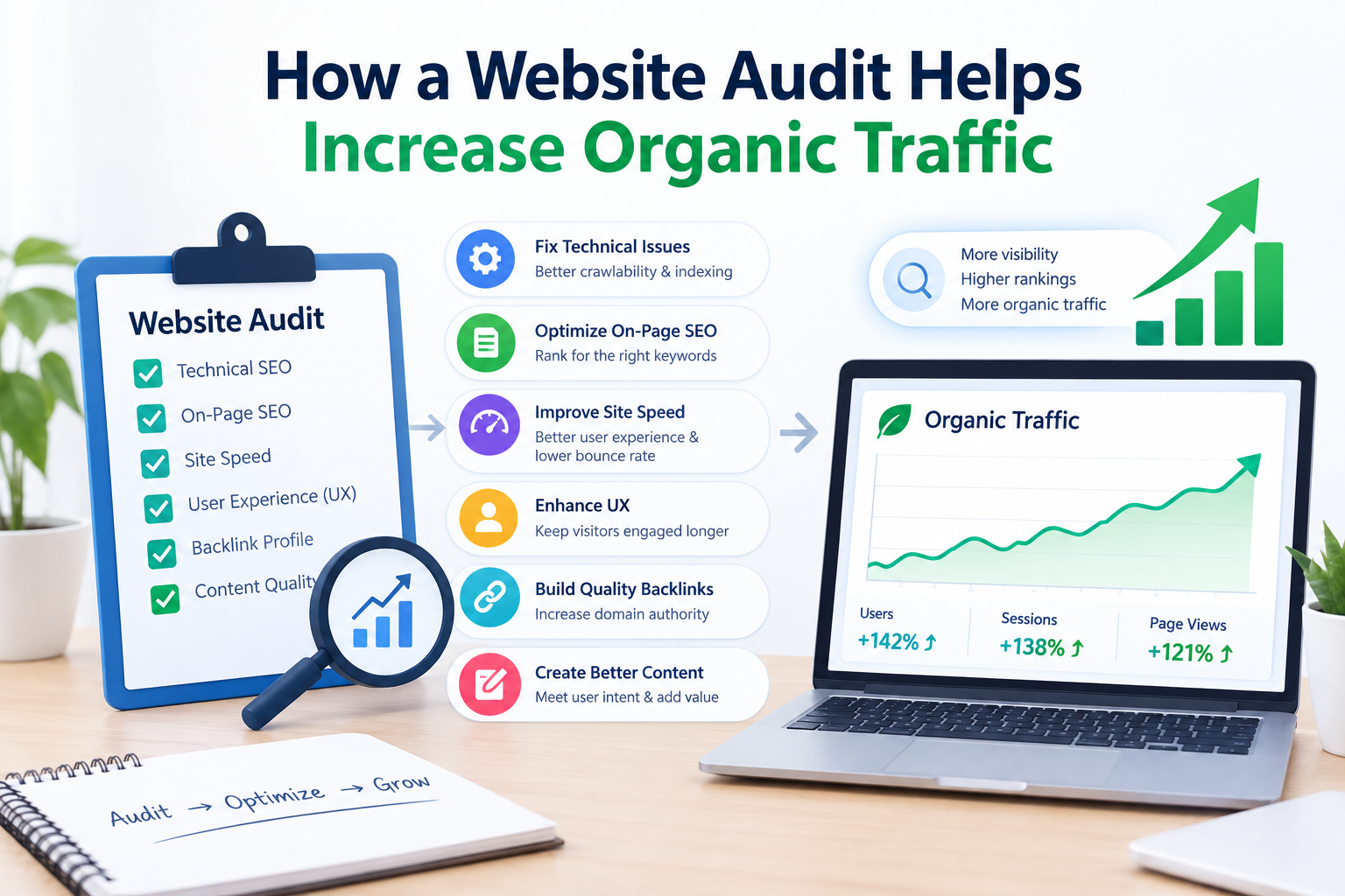 How a Website Audit Helps Increase Organic Traffic