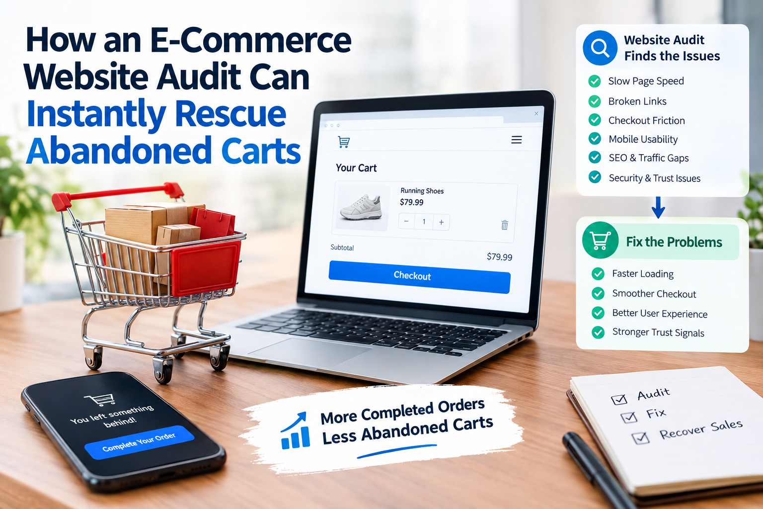How an E-Commerce Website Audit Can Instantly Rescue Abandoned Carts