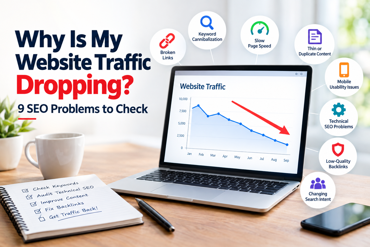 Why Is My Website Traffic Dropping 9 SEO Problems to Check